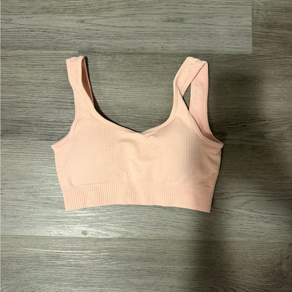 Pink Ribbed Crop Top - Picture 1 of 1